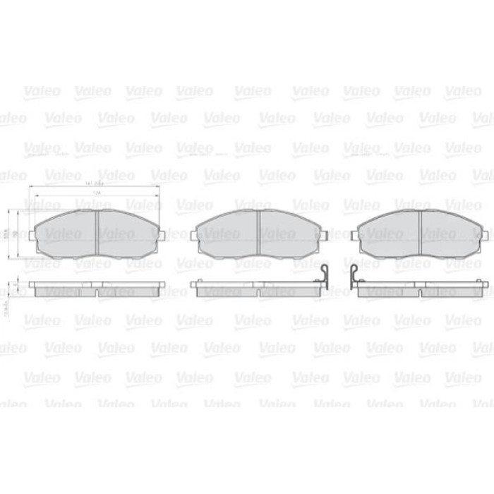 Valeo 872537 Bremsbelagsatz, Scheibenbremse OPTIPACK for LCV