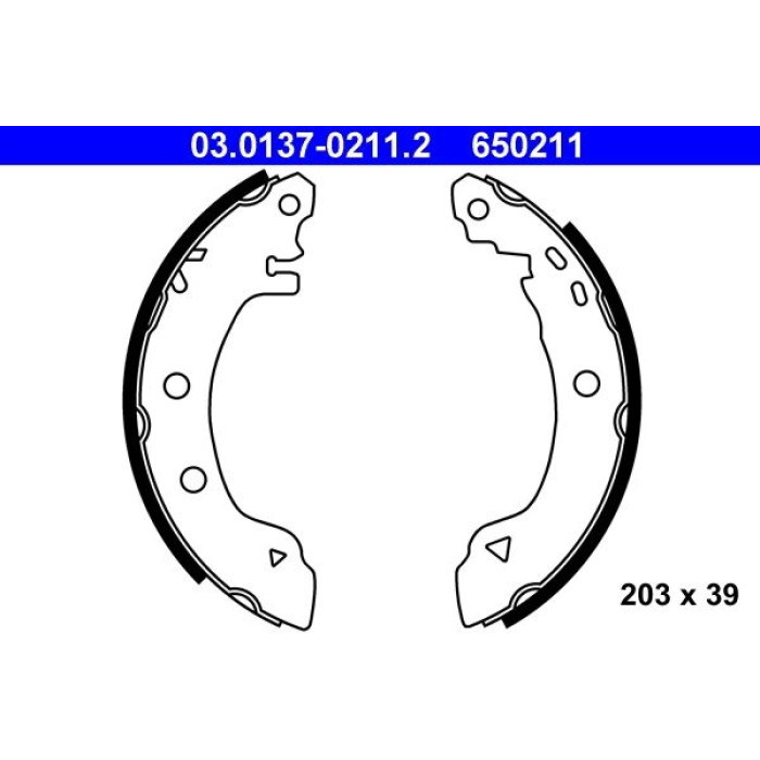 ATE 03.0137-0211.2 Bremsbackensatz ATE 03.0137-0211.2 Bremsbackensatz