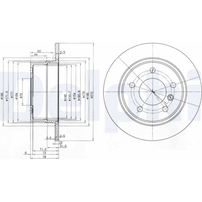 Delphi BG3040 Bremsscheibe