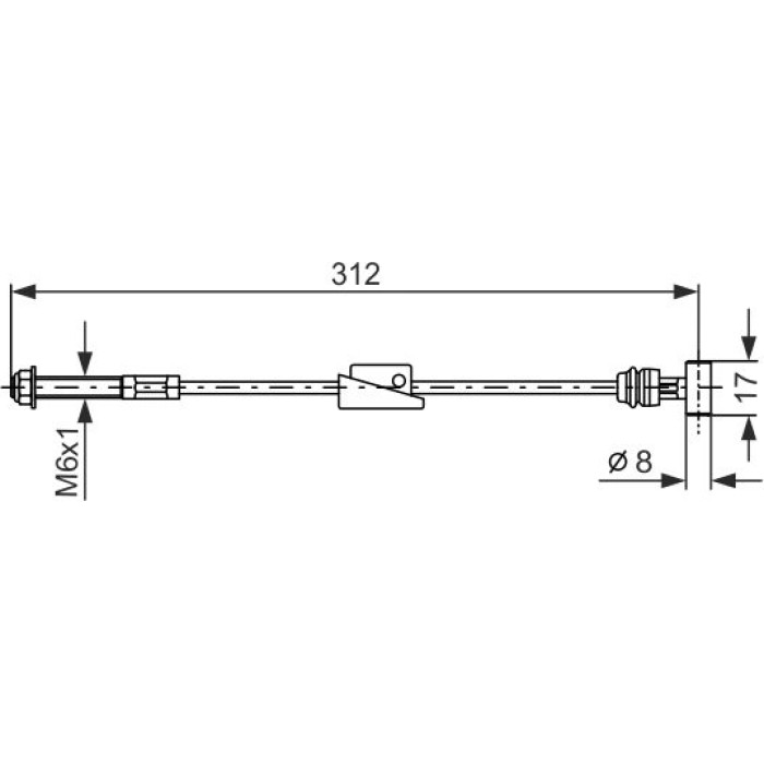 BOSCH 1 987 477 517 Seilzug, Feststellbremse BOSCH 1 987 477 517 Seilzug, Feststellbremse