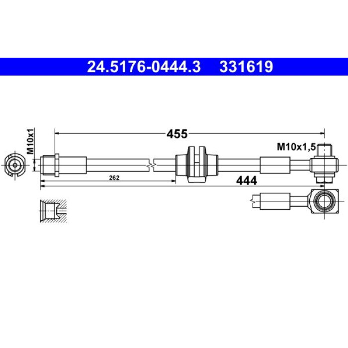 ATE 24.5176-0444.3 Bremsschlauch ATE 24.5176-0444.3 Bremsschlauch