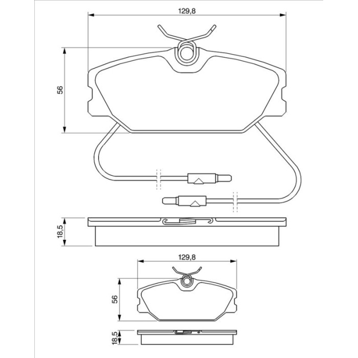 BOSCH 0 986 469 191 Bremsbelagsatz, Scheibenbremse