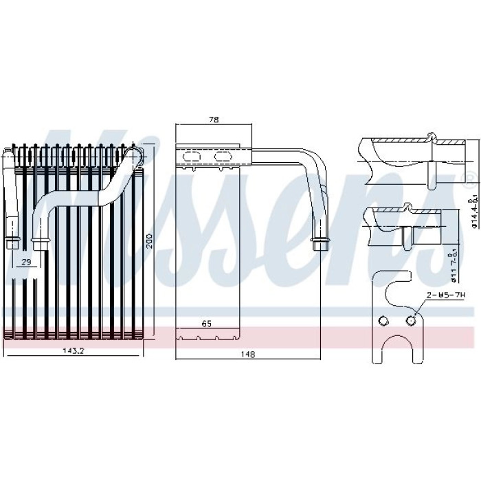Nissens 92237 Verdampfer, Klimaanlage