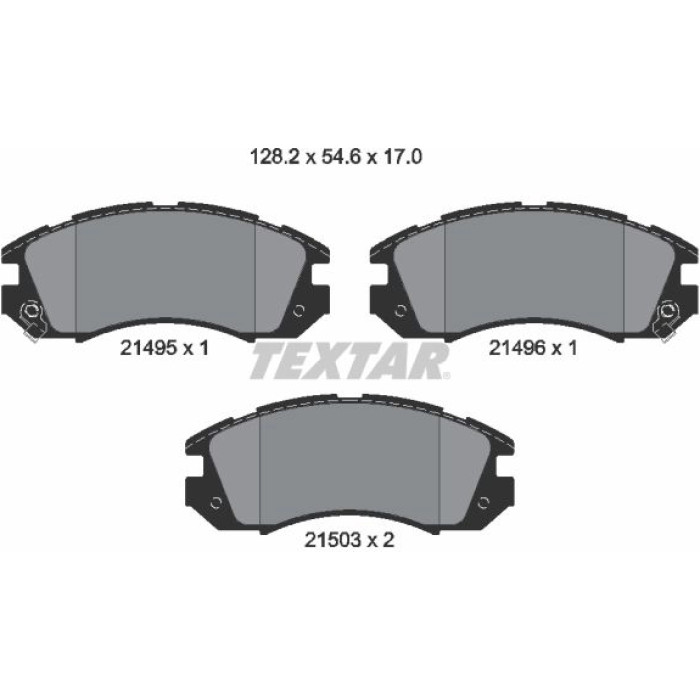Textar 2149501 Bremsbelagsatz, Scheibenbremse Textar 2149501 Bremsbelagsatz, Scheibenbremse