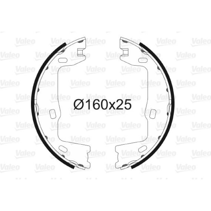 Valeo 562572 Bremsbackensatz, Feststellbremse