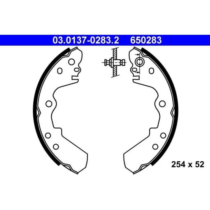 ATE 03.0137-0283.2 Bremsbackensatz ATE 03.0137-0283.2 Bremsbackensatz