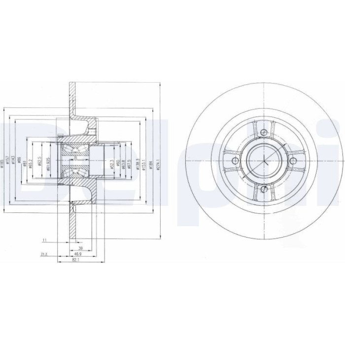 Delphi BG9029RSC Bremsscheibe Delphi BG9029RSC Bremsscheibe