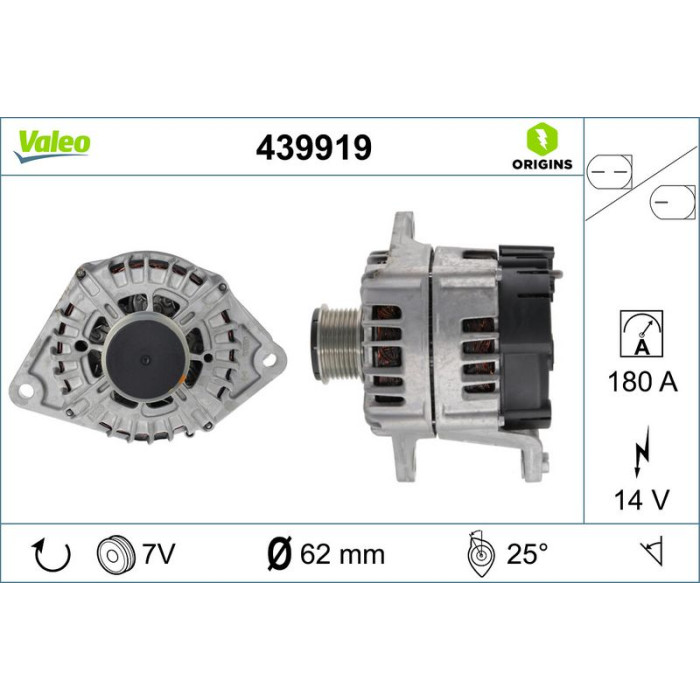 Valeo 439919 Generator ORIGINS - NEW O.E. TECHNOLOGIE Valeo 439919 Generator ORIGINS - NEW O.E. TECHNOLOGIE