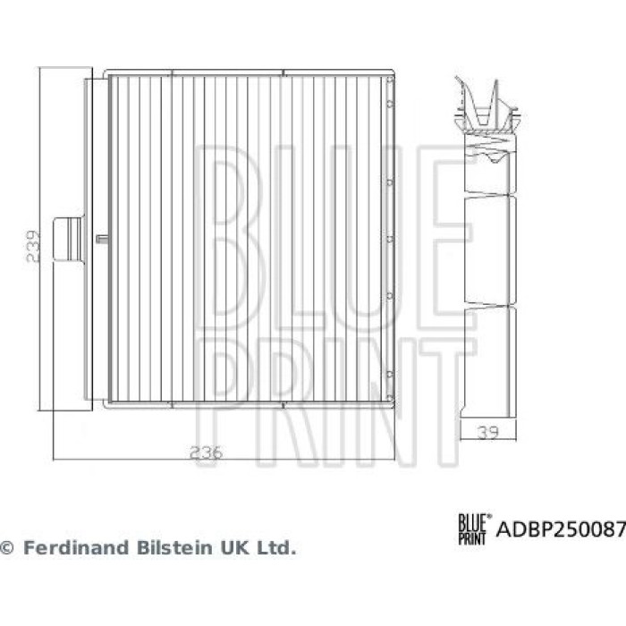 Blue Print ADBP250087 Filter, Innenraumluft