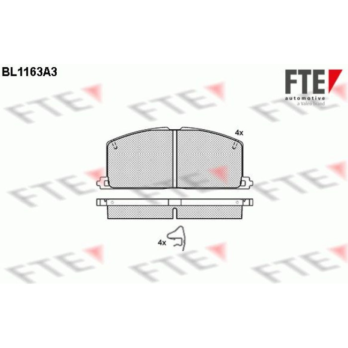 FTE 9010043 Bremsbelagsatz, Scheibenbremse FTE 9010043 Bremsbelagsatz, Scheibenbremse
