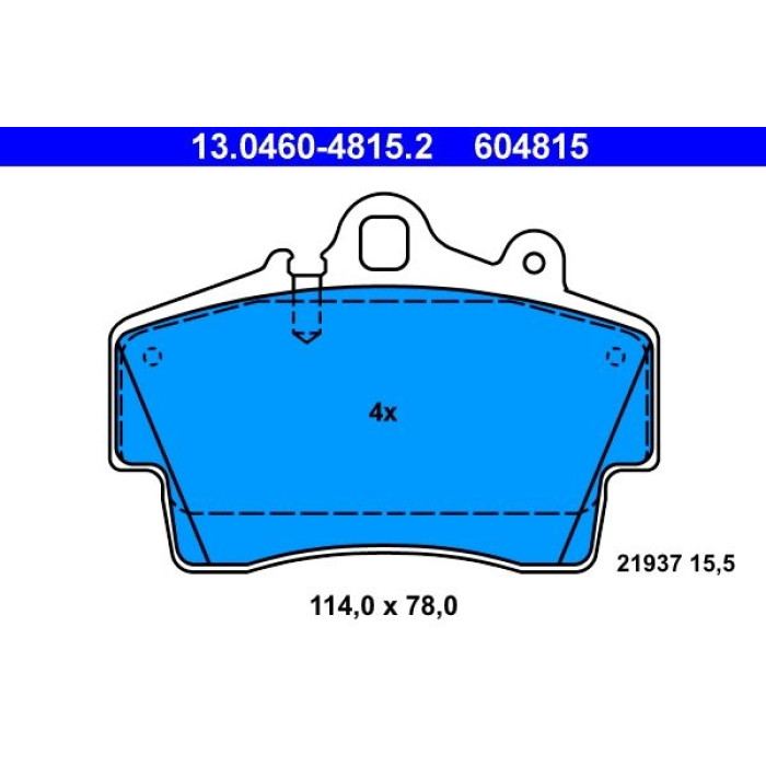 ATE 13.0460-4815.2 Bremsbelagsatz, Scheibenbremse ATE 13.0460-4815.2 Bremsbelagsatz, Scheibenbremse