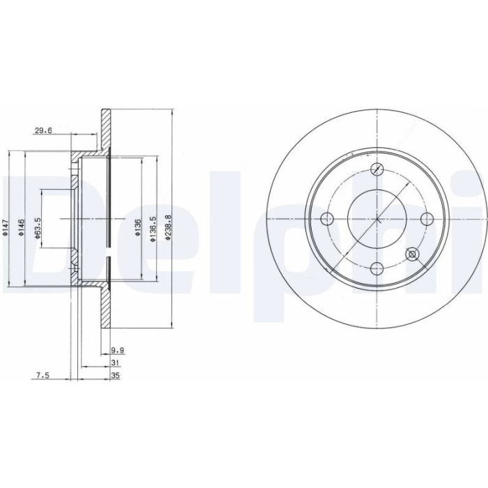 Delphi BG2439 Bremsscheibe