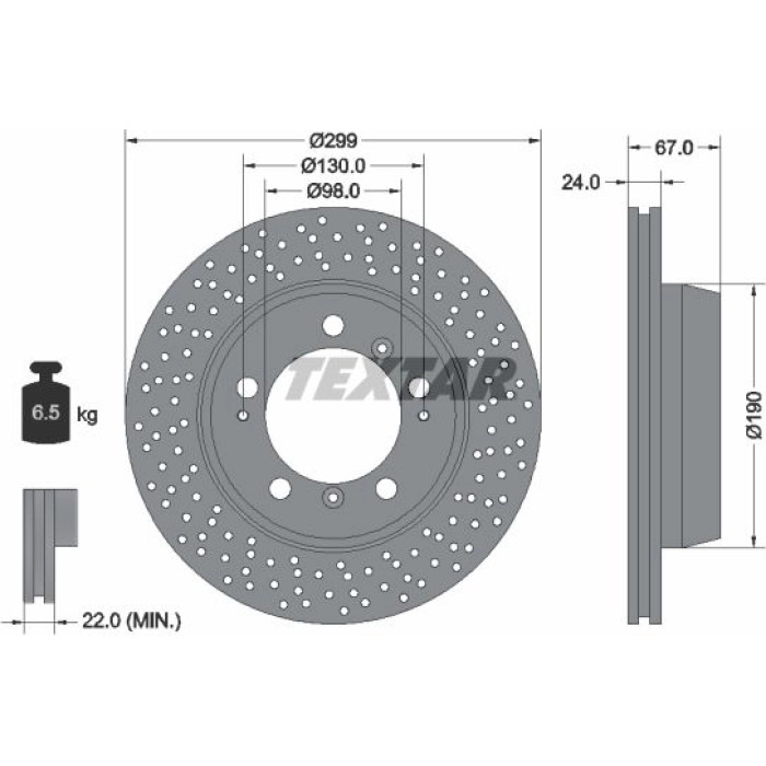 Textar 92176705 Bremsscheibe PRO+ Textar 92176705 Bremsscheibe PRO+