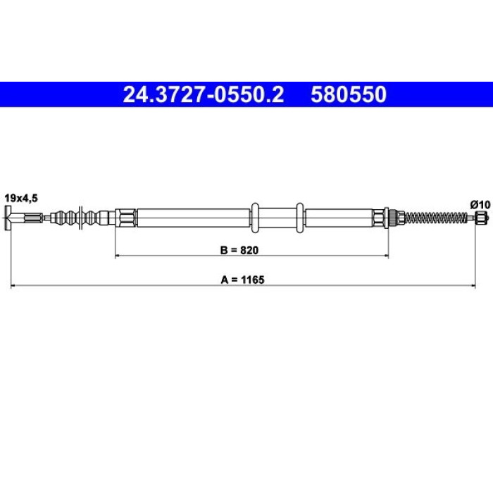 ATE 24.3727-0550.2 Seilzug, Feststellbremse