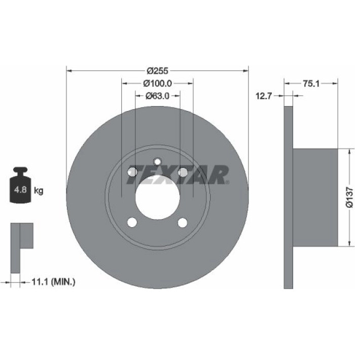 Textar 92011600 Bremsscheibe