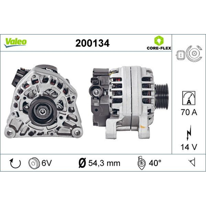Valeo 200134 Generator CORE-FLEX Valeo 200134 Generator CORE-FLEX