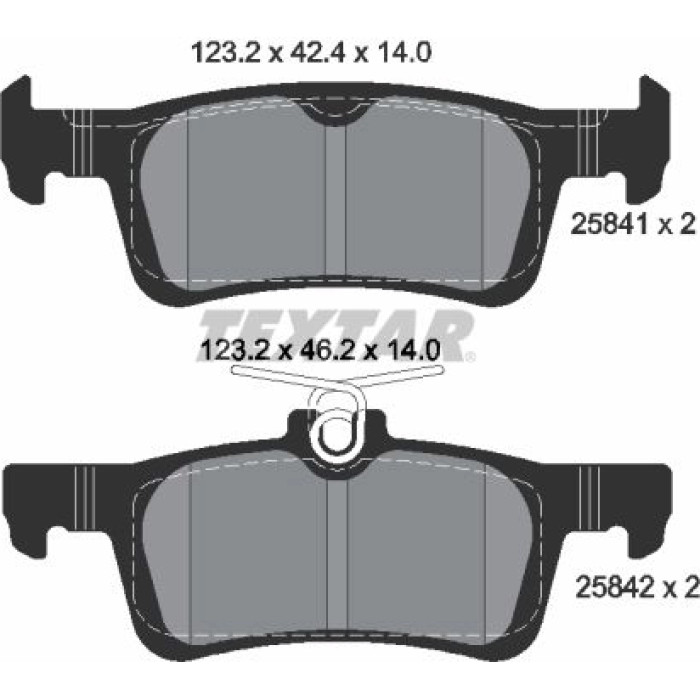 Textar 2584104 Bremsbelagsatz, Scheibenbremse Q+ Textar 2584104 Bremsbelagsatz, Scheibenbremse Q+