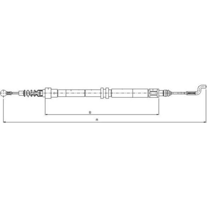 Textar 44004700 Seilzug, Feststellbremse Textar 44004700 Seilzug, Feststellbremse