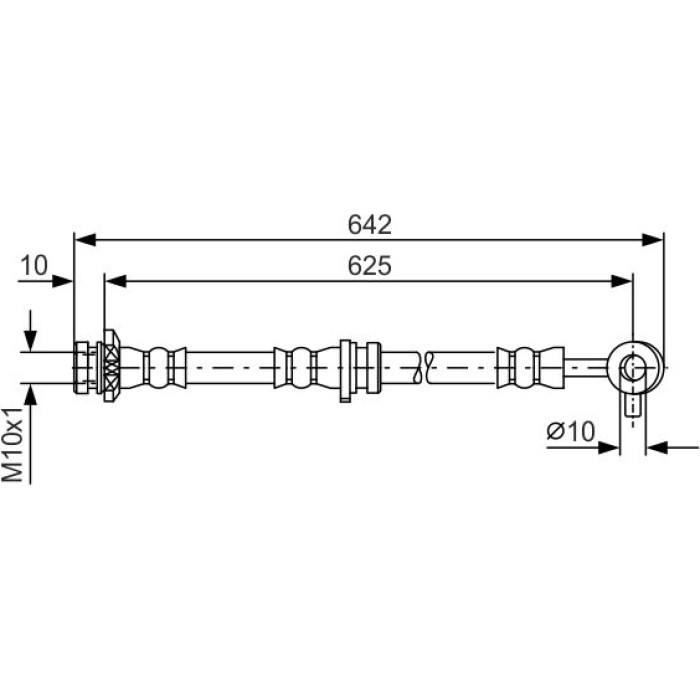 BOSCH 1 987 481 572 Bremsschlauch BOSCH 1 987 481 572 Bremsschlauch