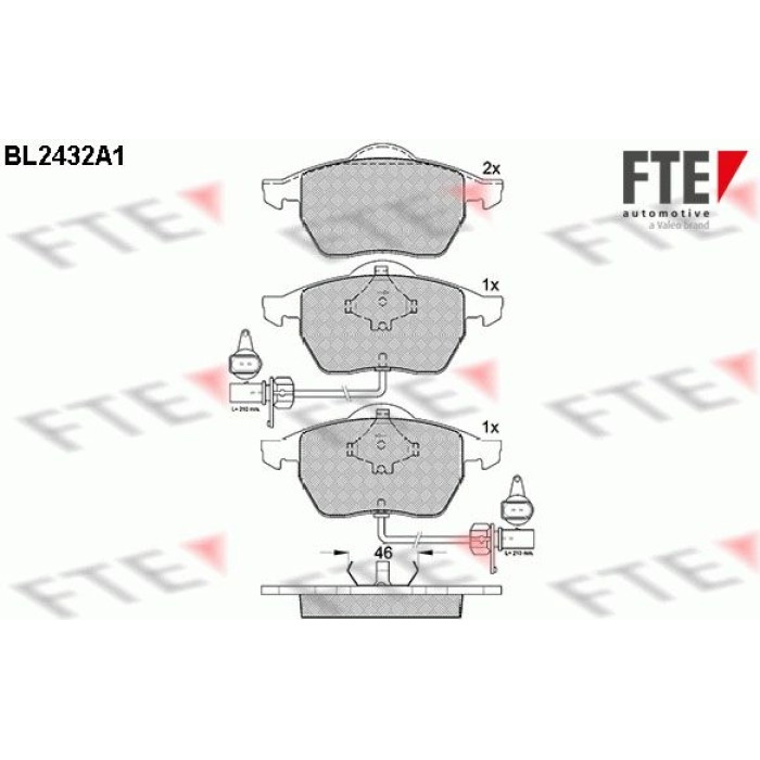 FTE 9010732 Bremsbelagsatz, Scheibenbremse FTE 9010732 Bremsbelagsatz, Scheibenbremse