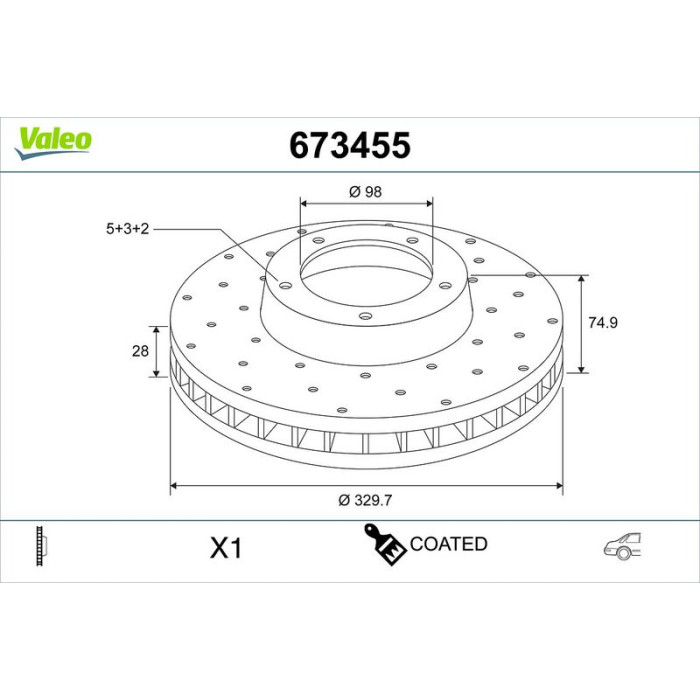 Bremsscheibe 673455 Bremsscheibe 673455