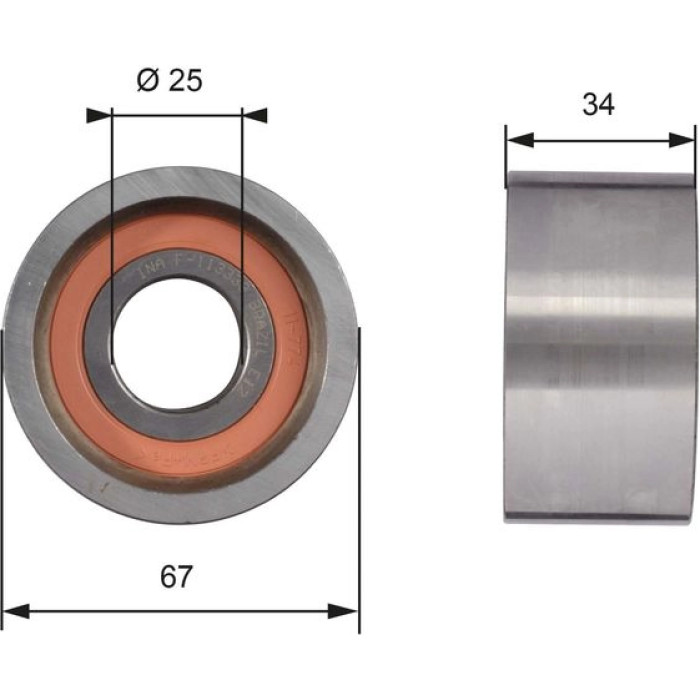 Gates T41178 Umlenkrolle/Führungsrolle, Zahnriemen PowerGrip™