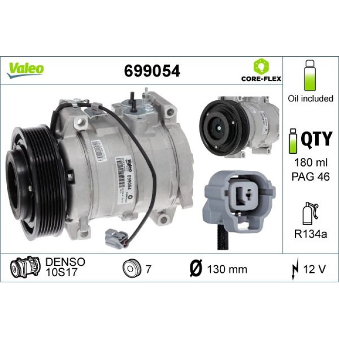 Valeo 699054 Kompressor, Klimaanlage CORE-FLEX Valeo 699054 Kompressor, Klimaanlage CORE-FLEX