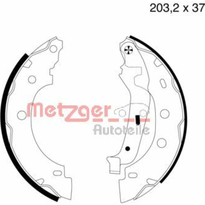 Metzger MG 706 Bremsbackensatz Metzger MG 706 Bremsbackensatz