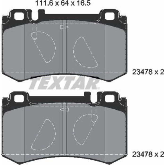 Textar 2347801 Bremsbelagsatz, Scheibenbremse Q+
