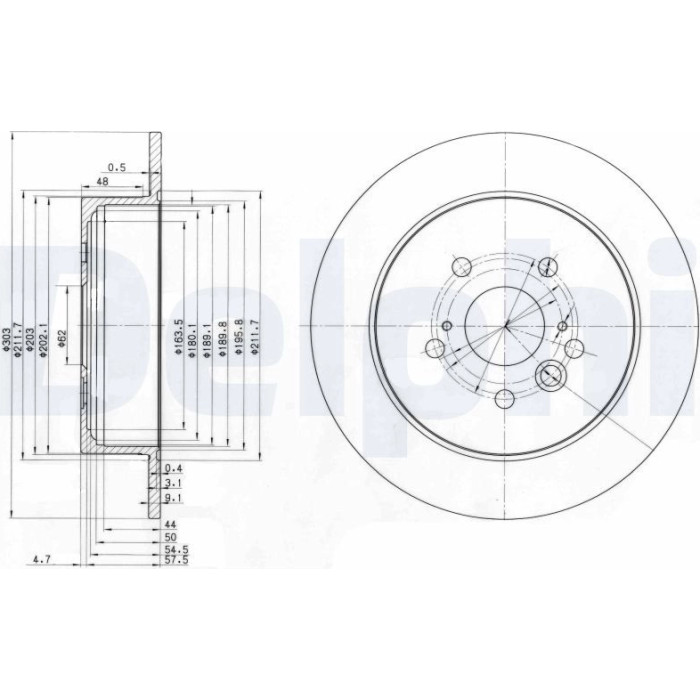 Delphi BG3691 Bremsscheibe Delphi BG3691 Bremsscheibe