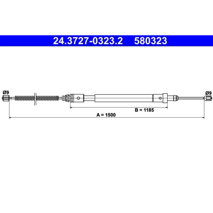 ATE 24.3727-0323.2 Seilzug, Feststellbremse ATE 24.3727-0323.2 Seilzug, Feststellbremse
