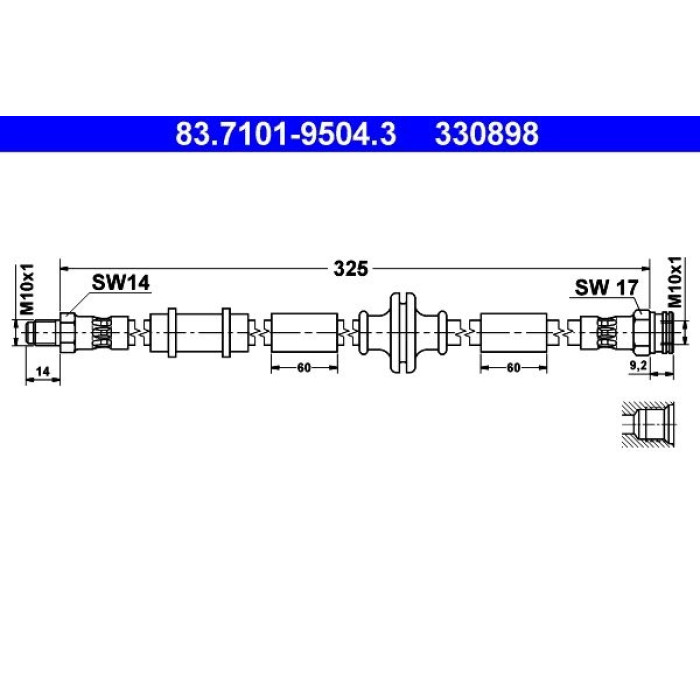 ATE 83.7101-9504.3 Bremsschlauch