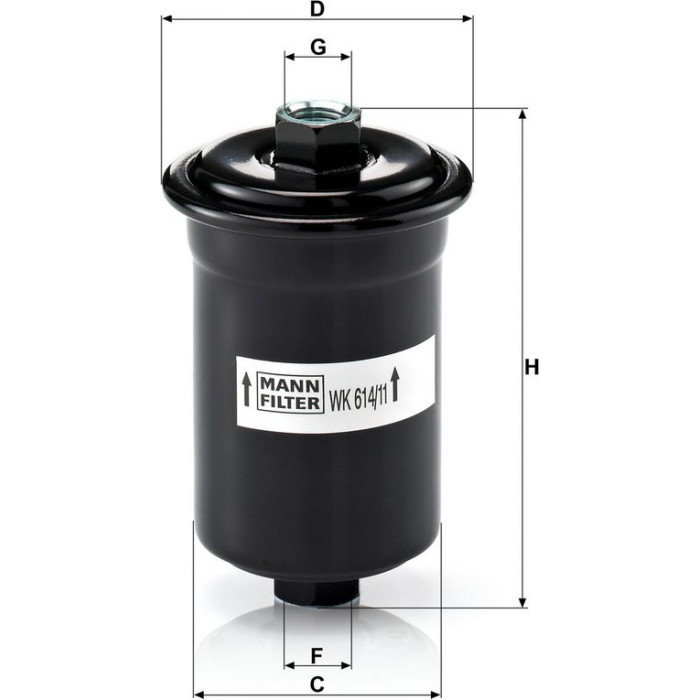Mann-Filter WK 614/11 Kraftstofffilter Mann-Filter WK 614/11 Kraftstofffilter