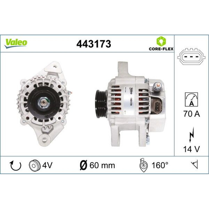 Valeo 443173 Generator CORE-FLEX Valeo 443173 Generator CORE-FLEX