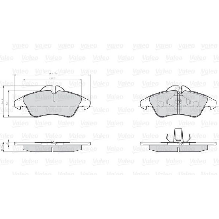 Valeo 872576 Bremsbelagsatz, Scheibenbremse OPTIPACK for LCV Valeo 872576 Bremsbelagsatz, Scheibenbremse OPTIPACK for LCV