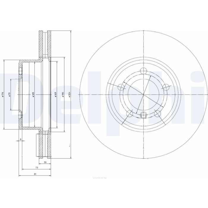 Delphi BG9786 Bremsscheibe Delphi BG9786 Bremsscheibe