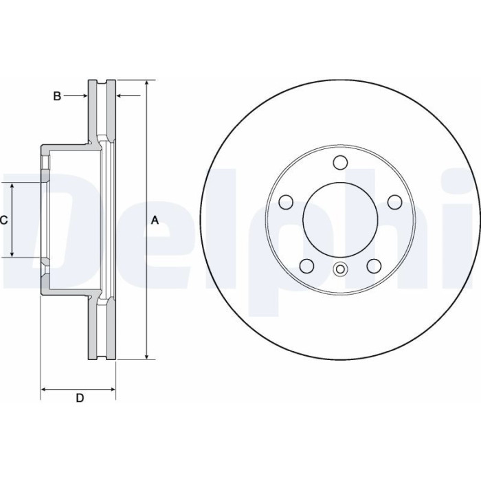 Delphi BG9145C Bremsscheibe Delphi BG9145C Bremsscheibe
