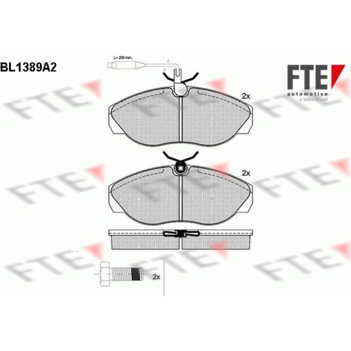 FTE 9010161 Bremsbelagsatz, Scheibenbremse FTE 9010161 Bremsbelagsatz, Scheibenbremse