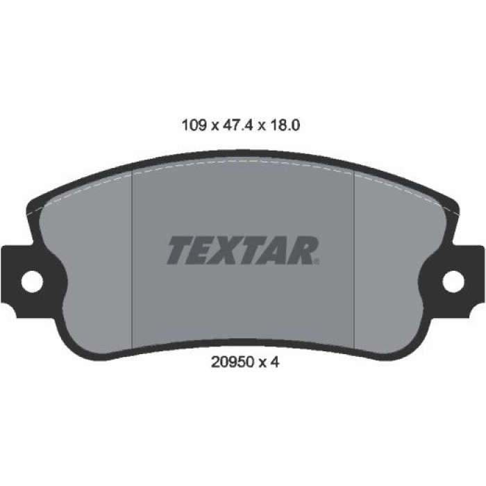 Textar 2095005 Bremsbelagsatz, Scheibenbremse Textar 2095005 Bremsbelagsatz, Scheibenbremse