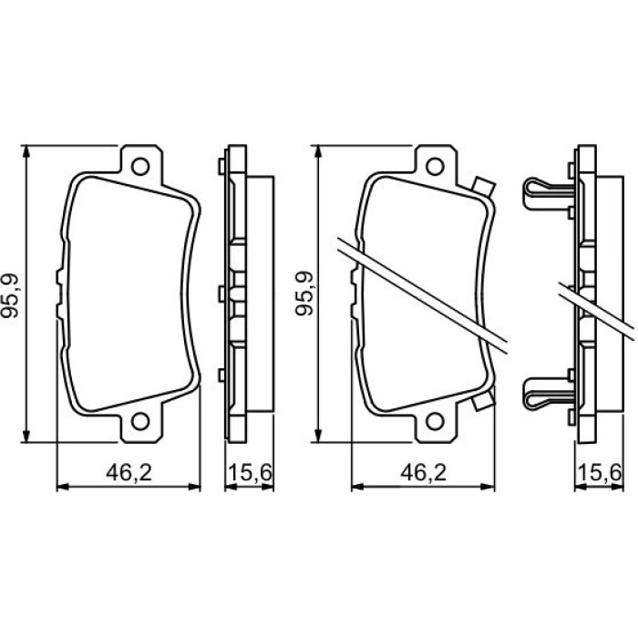 BOSCH 0 986 494 249 Bremsbelagsatz, Scheibenbremse BOSCH 0 986 494 249 Bremsbelagsatz, Scheibenbremse