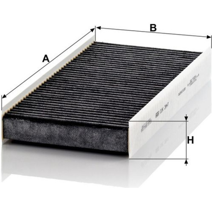 MANN-FILTER CUK 3847 Innenraumfilter, Aktivkohlefilter MANN-FILTER CUK 3847 Innenraumfilter, Aktivkohlefilter