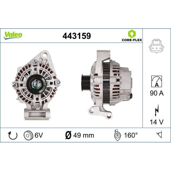 Valeo 443159 Generator CORE-FLEX Valeo 443159 Generator CORE-FLEX