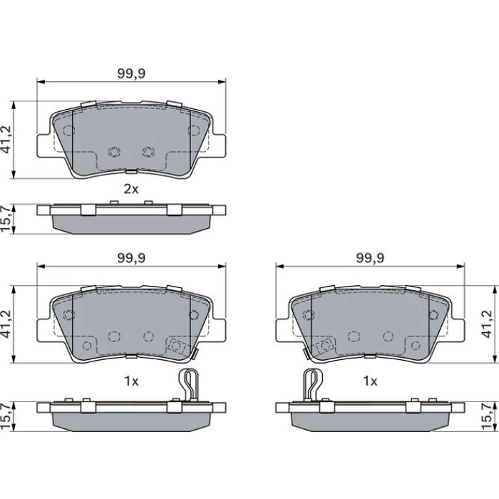 BOSCH 0 986 494 908 Bremsbelagsatz, Scheibenbremse BOSCH 0 986 494 908 Bremsbelagsatz, Scheibenbremse