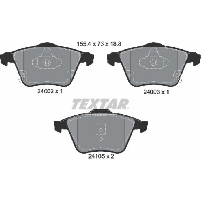 Textar 2400201 Bremsbelagsatz, Scheibenbremse Q+ Textar 2400201 Bremsbelagsatz, Scheibenbremse Q+