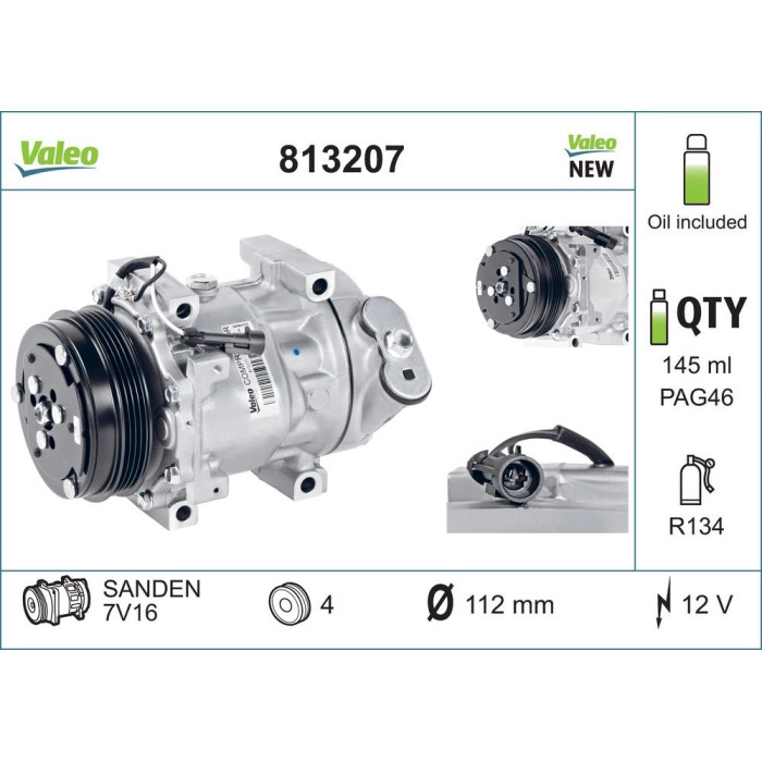 Valeo 813207 Kompressor, Klimaanlage CORE-FLEX Valeo 813207 Kompressor, Klimaanlage CORE-FLEX