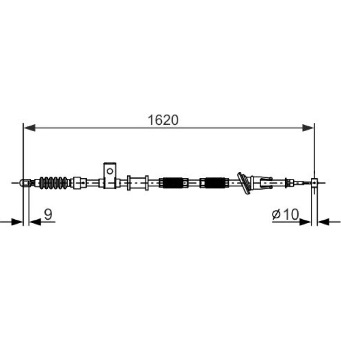 BOSCH 1 987 477 894 Seilzug, Feststellbremse BOSCH 1 987 477 894 Seilzug, Feststellbremse