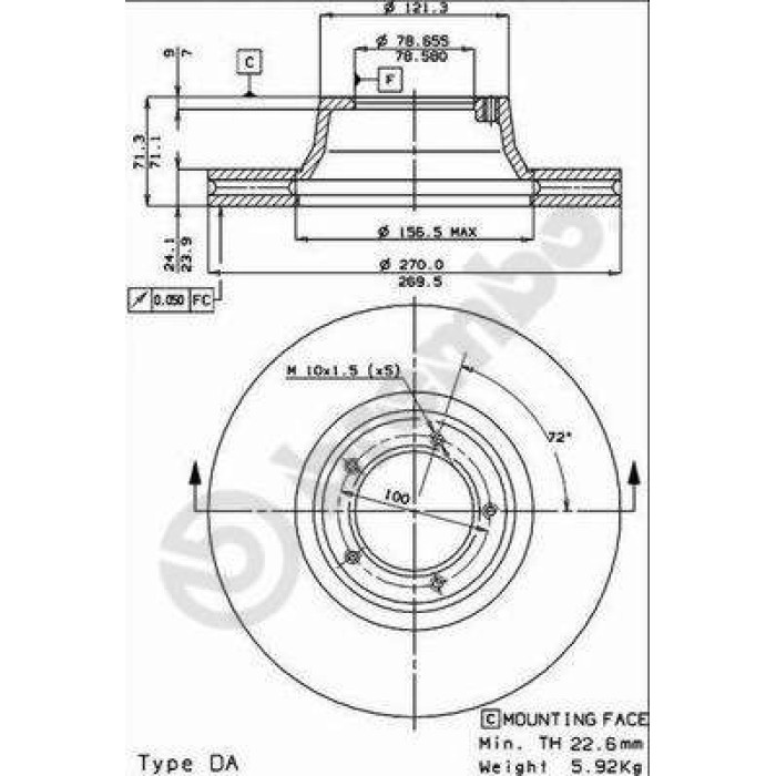Brembo 09.2943.10 Bremsscheibe PRIME LINE Brembo 09.2943.10 Bremsscheibe PRIME LINE