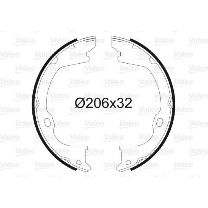 Valeo 564203 Bremsbackensatz, Feststellbremse Valeo 564203 Bremsbackensatz, Feststellbremse