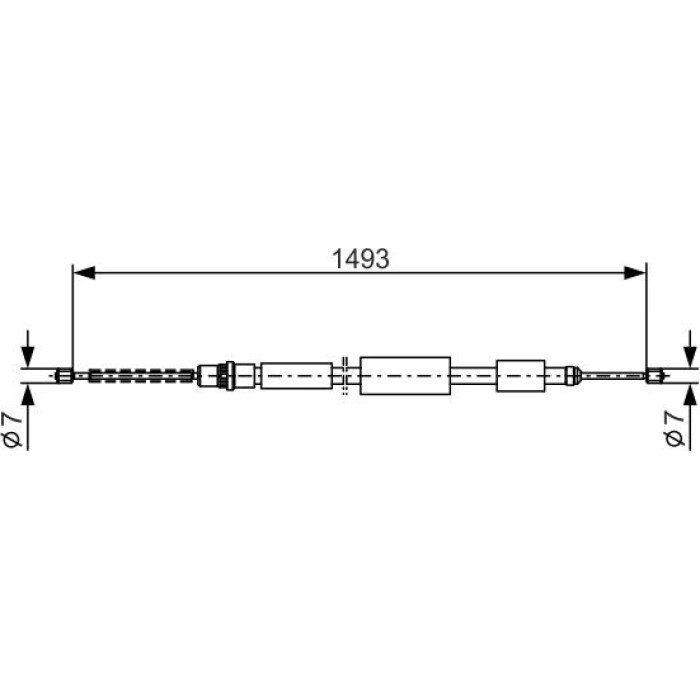 BOSCH 1 987 477 323 Seilzug, Feststellbremse