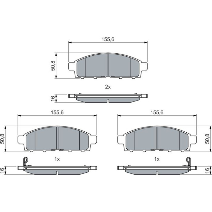 BOSCH 0 986 460 069 Bremsbelagsatz, Scheibenbremse BOSCH 0 986 460 069 Bremsbelagsatz, Scheibenbremse